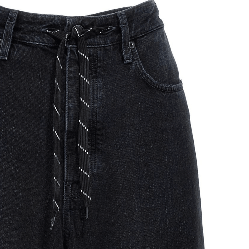 Balenciaga Loose Fit Straight Leg Jeans Black — фото 7
