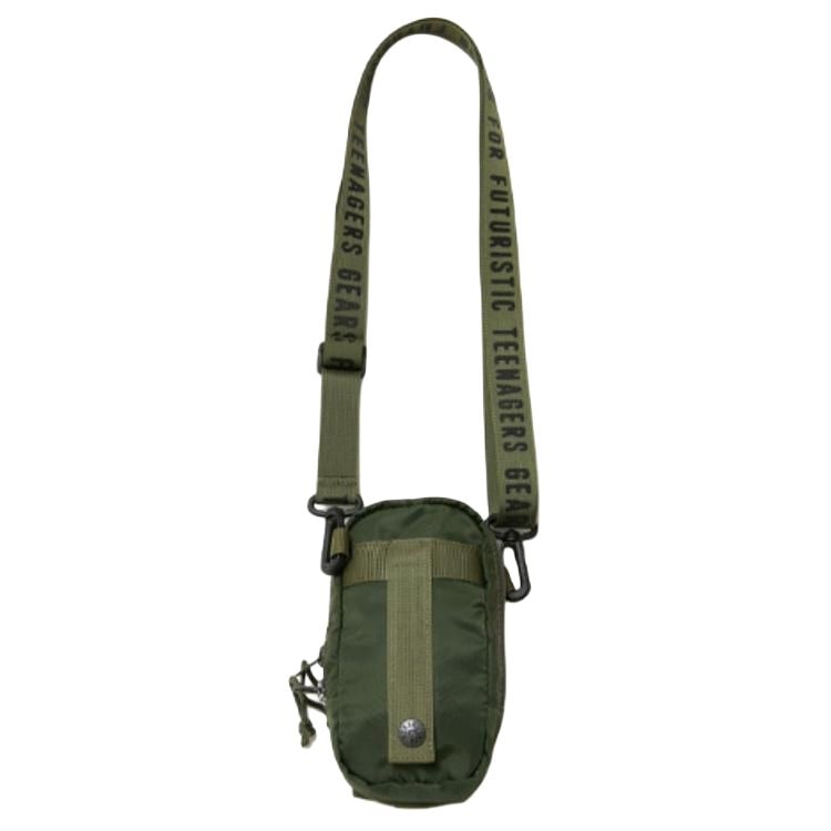 Human Made Nylon Mini Crossbody Bag Olive — фото 2