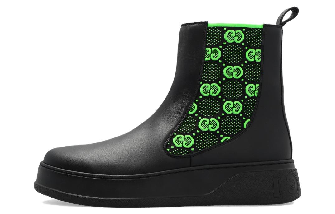 Gucci Chelsea Boots Black Green — фото 5