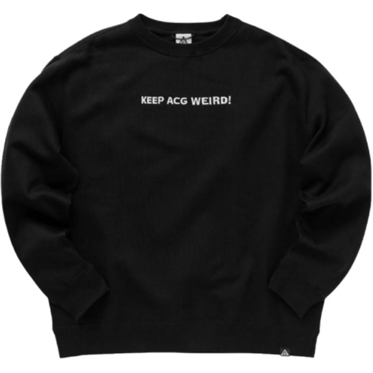 Nike Printed Crew Long Sleeve Tee Black — фото 2