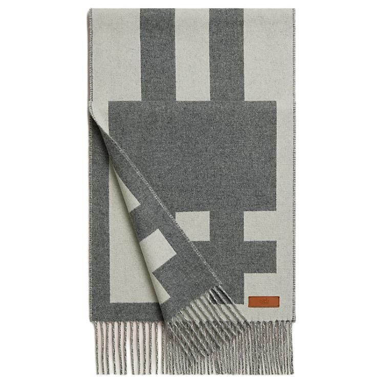 HERMES/爱马仕 Hermes Cashmere Scarf Gray
