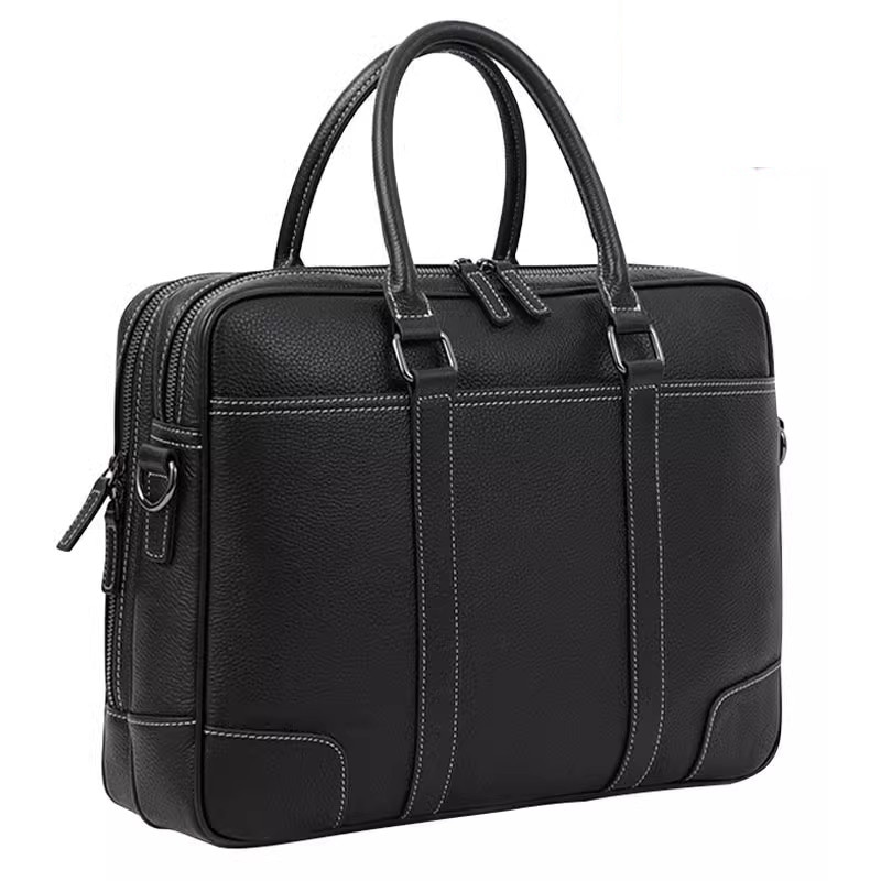 Dosrfini Large Leather Tote Black — фото 3
