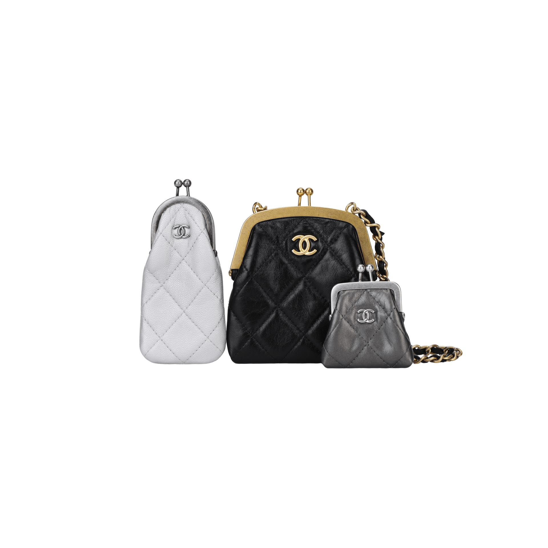 CHANEL Tri-Fold Leather Mini Bag