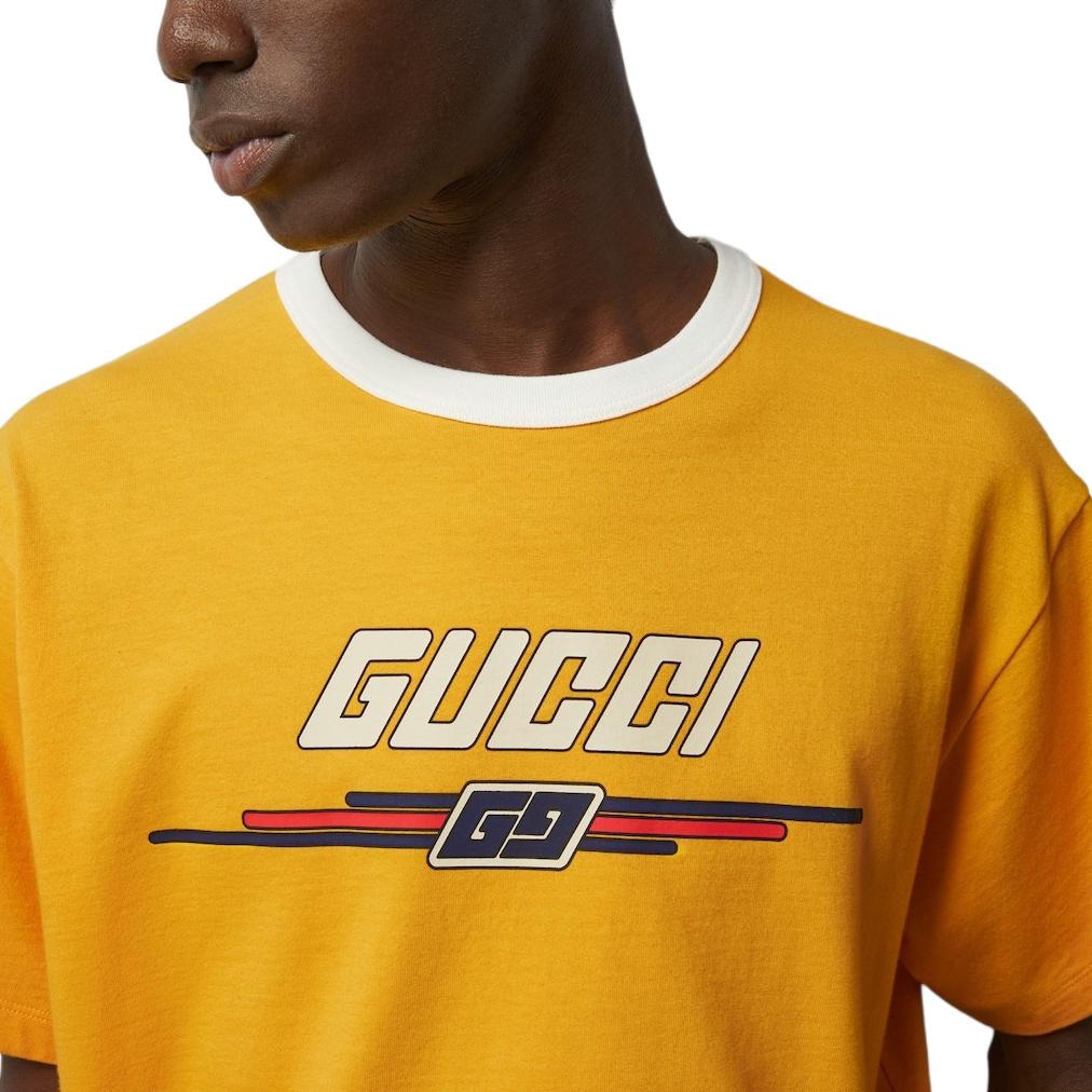 Gucci T-Shirt With Print Logo Yellow — фото 3