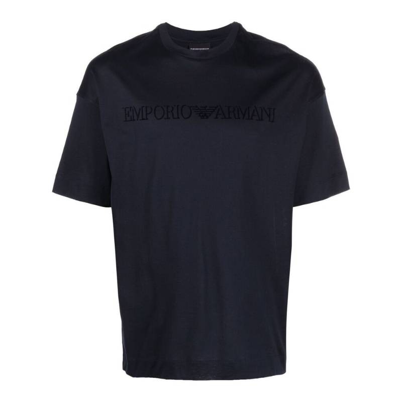 EMPORIO ARMANI/阿玛尼 Emporio Armani SS22 Logo T-Shirt Blue