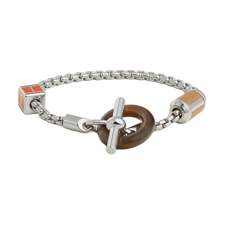 Hermes Geometric Metal Bracelet — фото 2