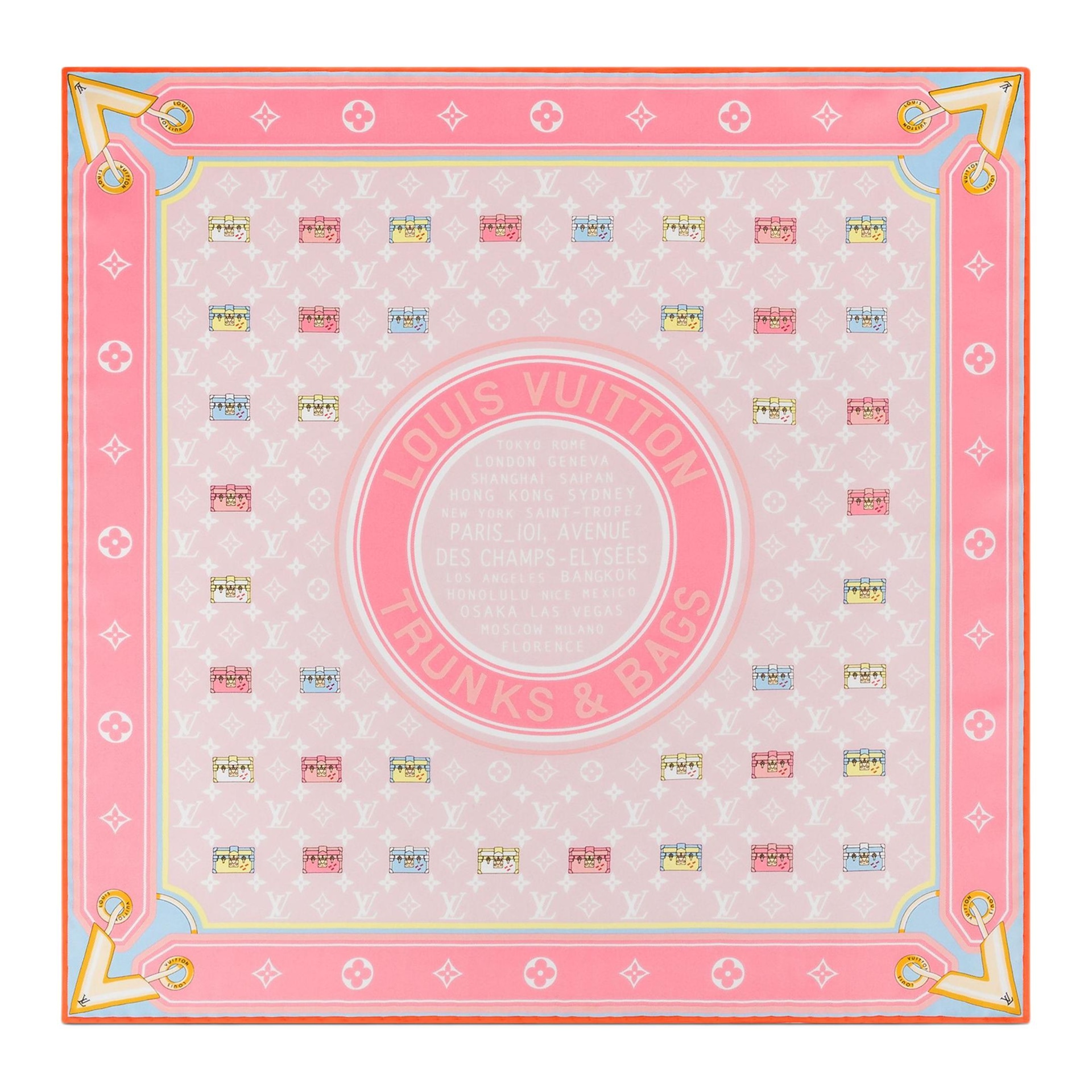 LOUIS VUITTON/路易威登 Louis Vuitton Silk Scarf Pink