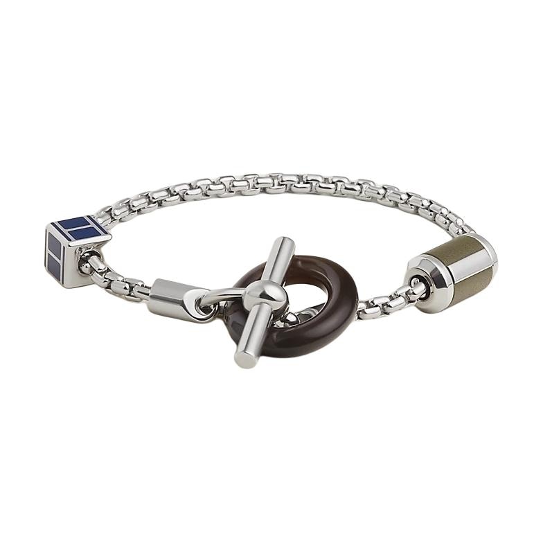 Hermes Geometric Metal Bracelet