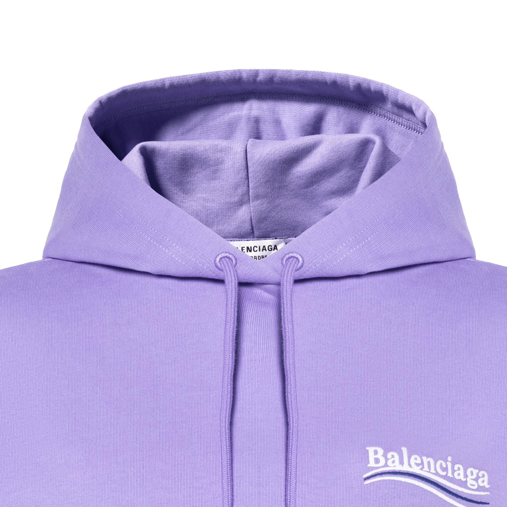 Balenciaga Logo Embroidered Hoodie Purple — фото 4