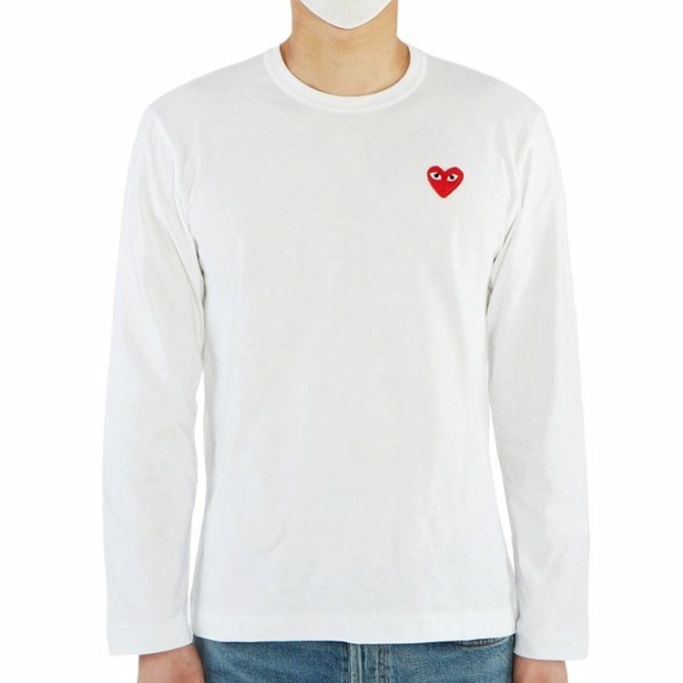 Cdg Play Long Sleeve White — фото 2