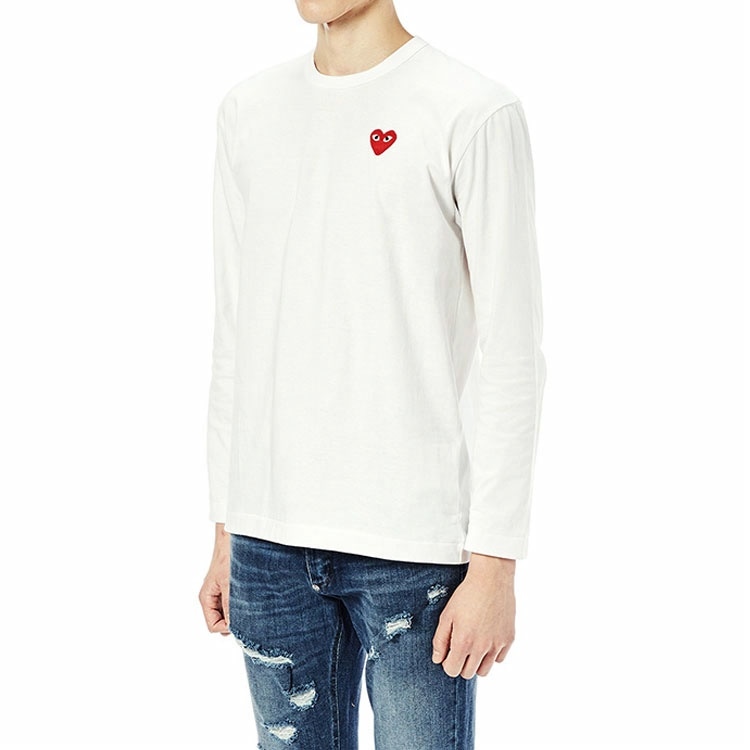 Cdg Play Long Sleeve White — фото 1