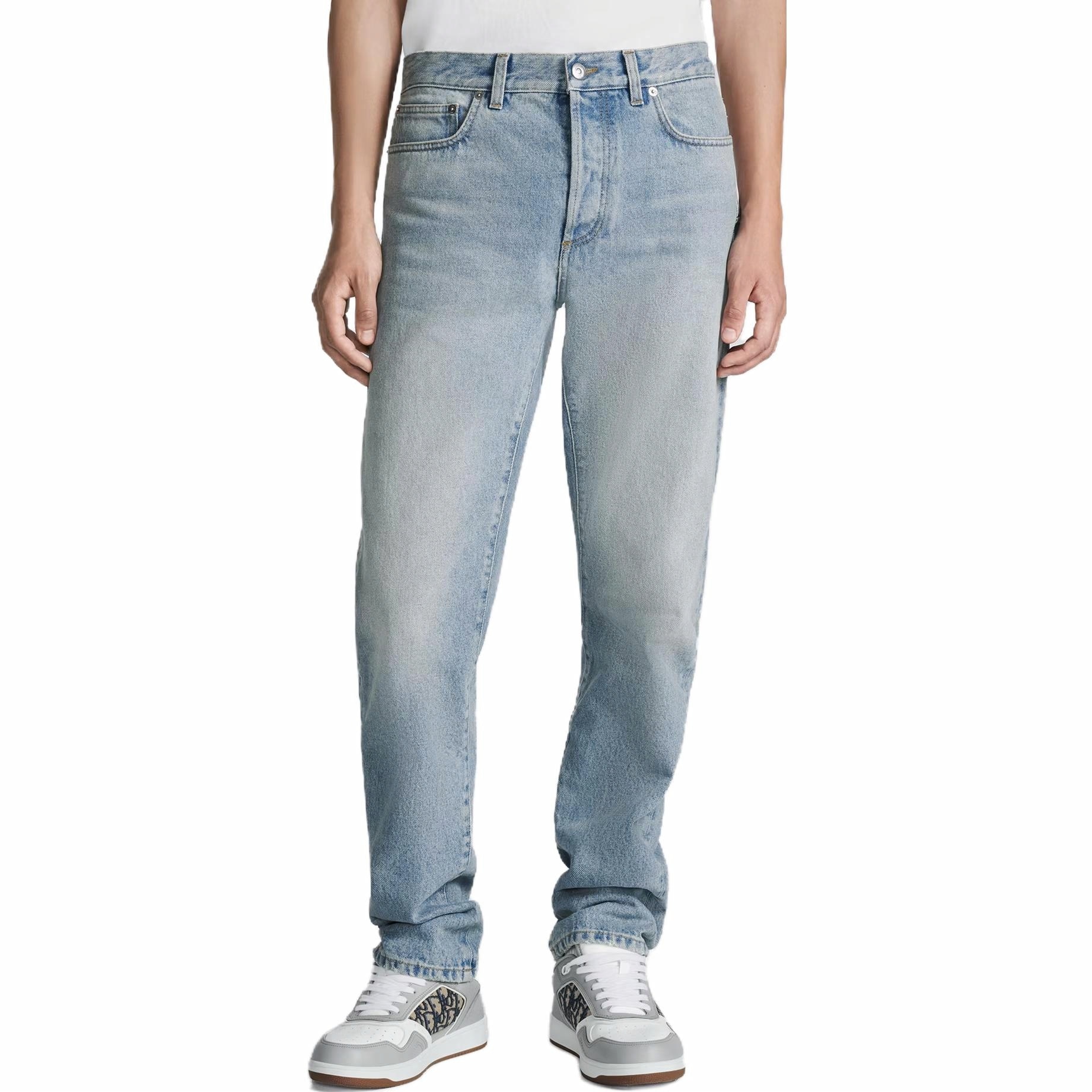 Dior Washed Straight Jeans Light Blue — фото 2