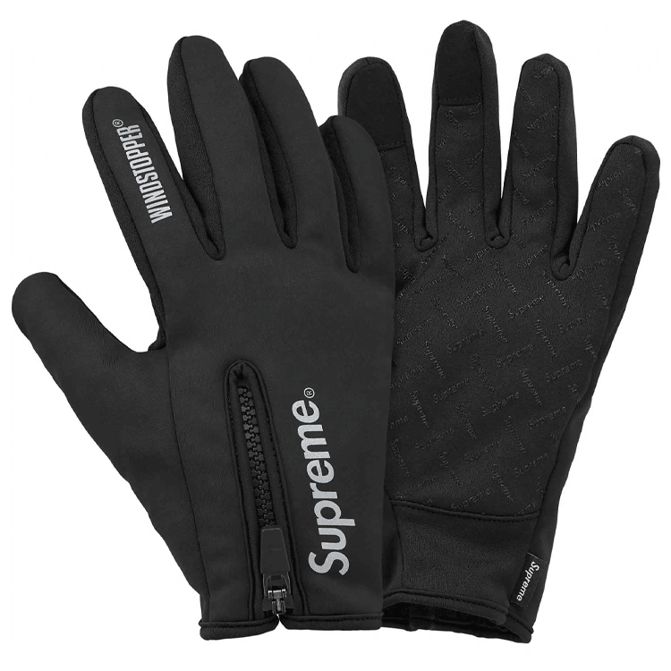 Supreme Reflective Logo Wool Gloves