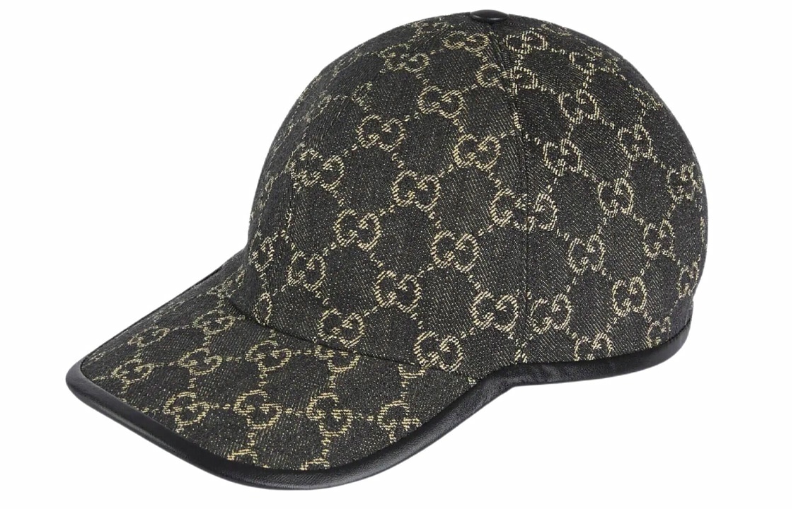 GUCCI/古驰 Gucci GG Embroidered Baseball Cap Black