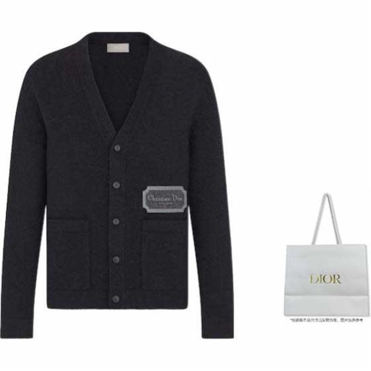 Dior FW22 Black Cashmere Cardigan — фото 2