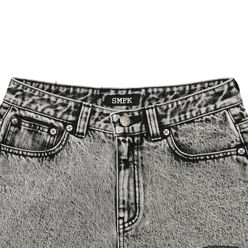 Smfk Dust Grey Denim Shorts — фото 5