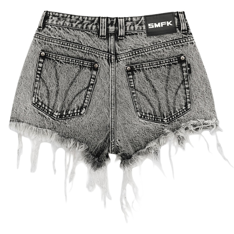 Smfk Dust Grey Denim Shorts — фото 1