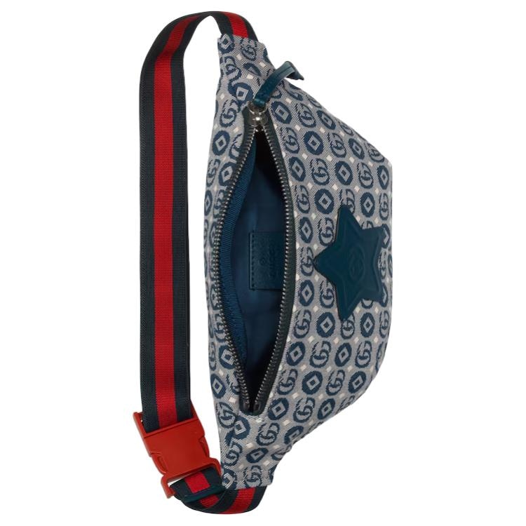 Gucci GG Star Logo Belt Bag Blue Kids — фото 6