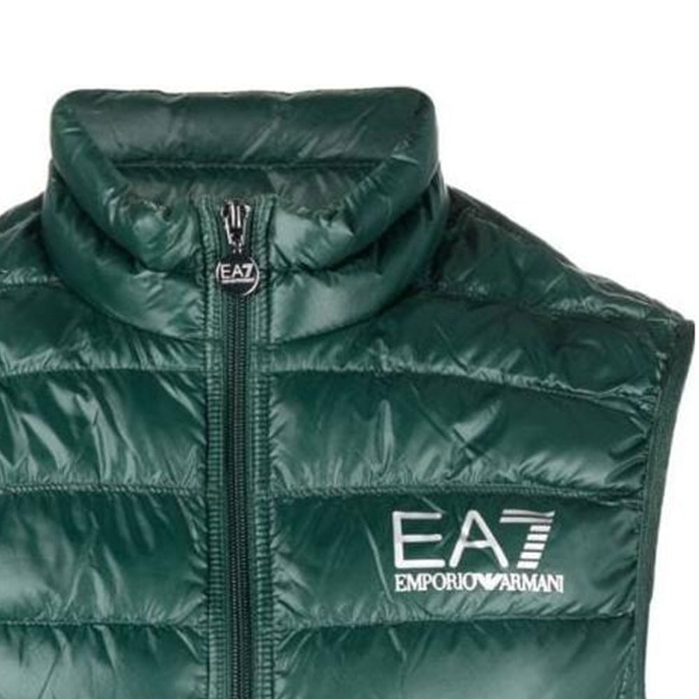 Emporio Armani FW22 Logo Zip-Up Vest Forest Green — фото 1