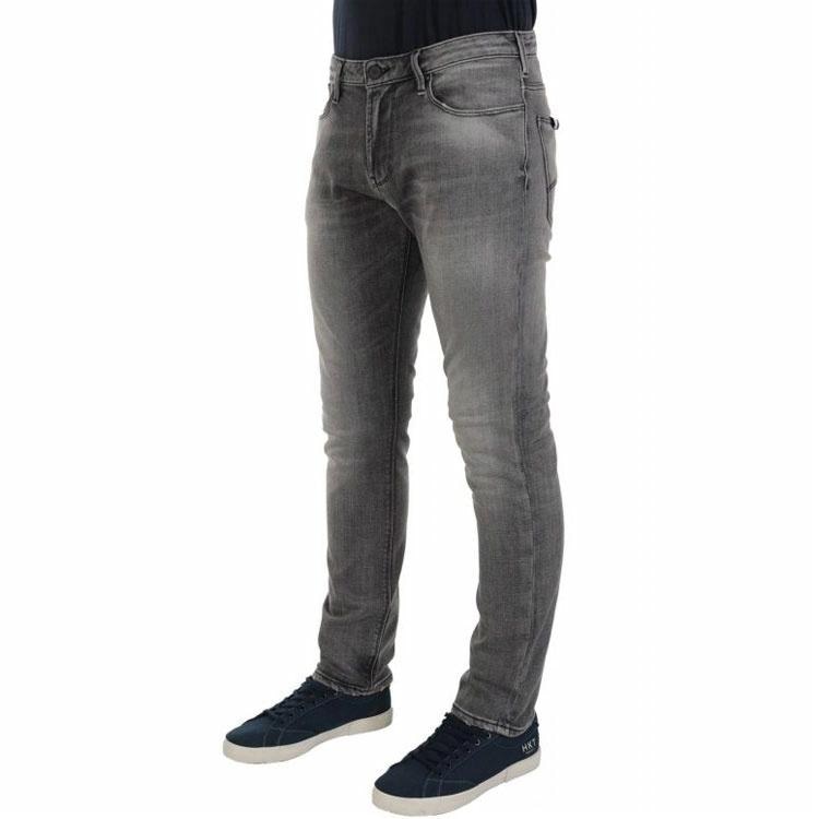 Emporio Armani Slim Washed Jeans Gray — фото 2