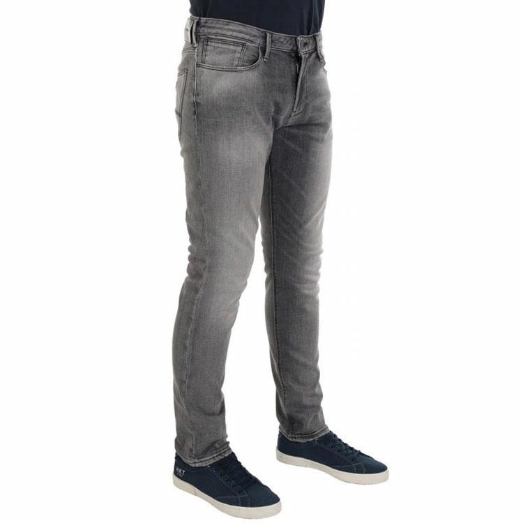 Emporio Armani Slim Washed Jeans Gray — фото 3