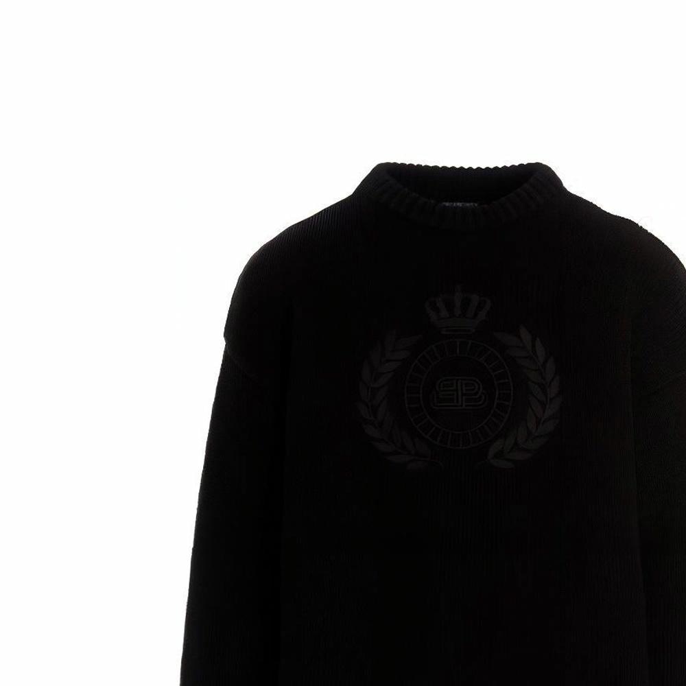 Balenciaga Logo Crewneck Sweatshirt Black — фото 5