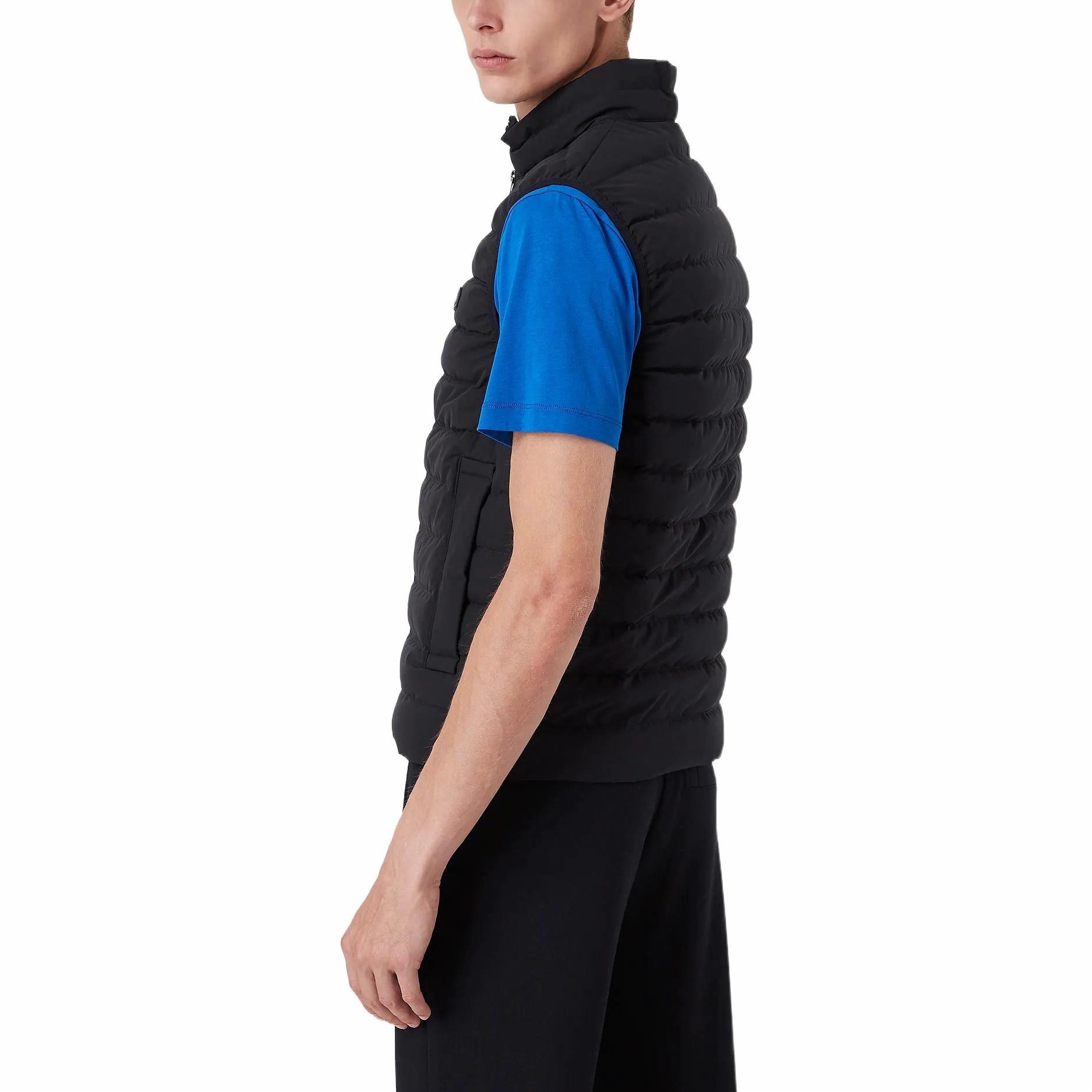 Emporio Armani Quilted Vest Navy — фото 4