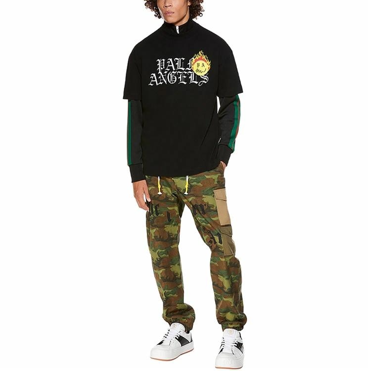 Palm Angels SS21 Burning Smiley Logo T-Shirt Black — фото 6