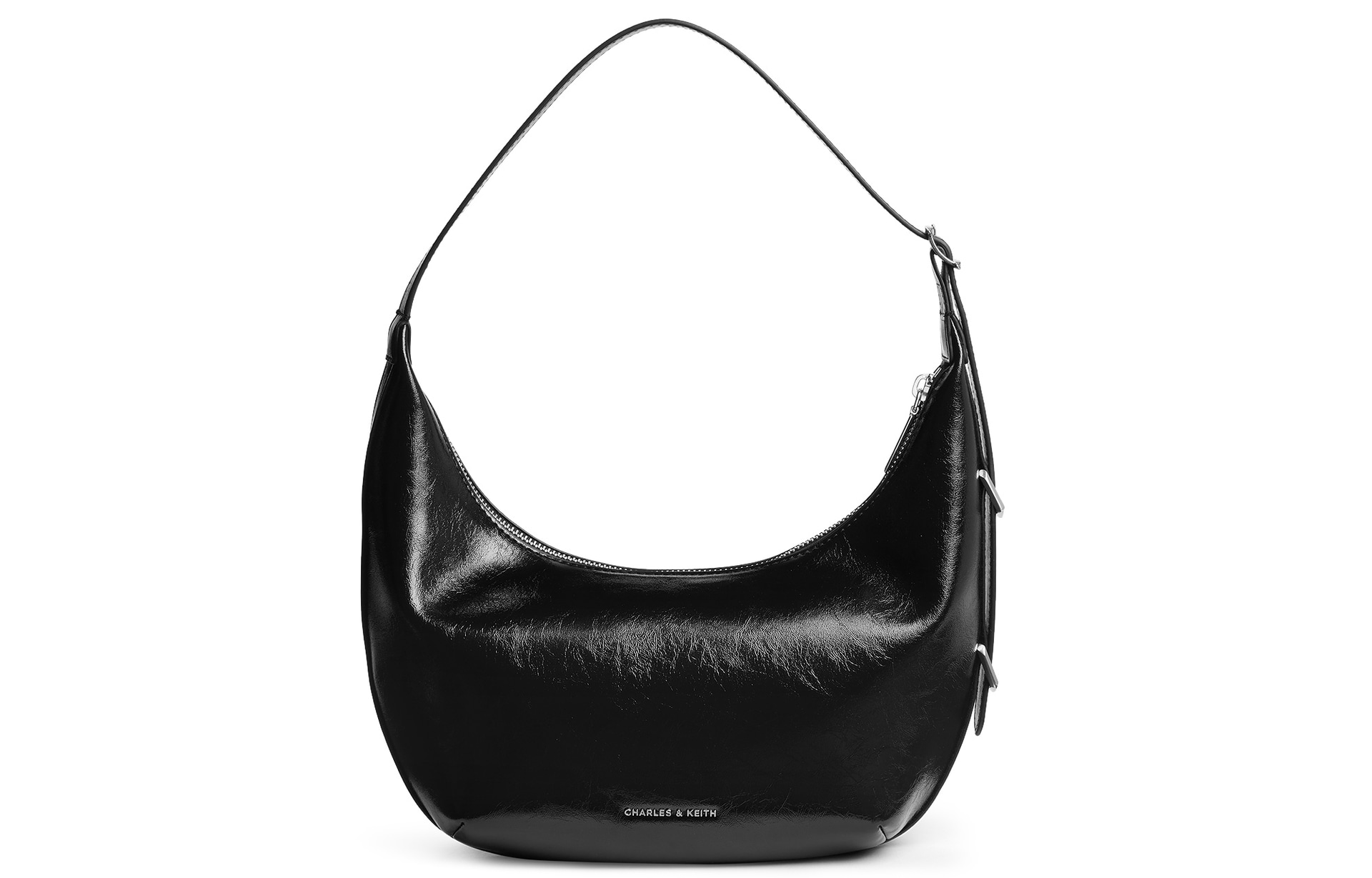 CHARLES&KEITH CHARLESKEITH ck PU NoirCreamSilver