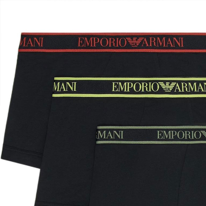 Emporio Armani Logo Boxer Briefs 3-Pack Black — фото 2