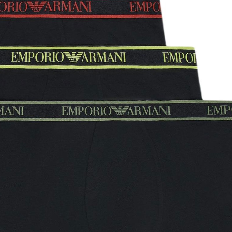 Emporio Armani Logo Boxer Briefs 3-Pack Black — фото 3