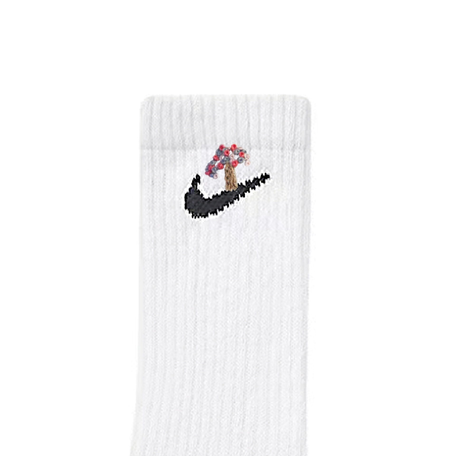 Nike Spring Blossom Embroidered Socks 3-Pack White — фото 3