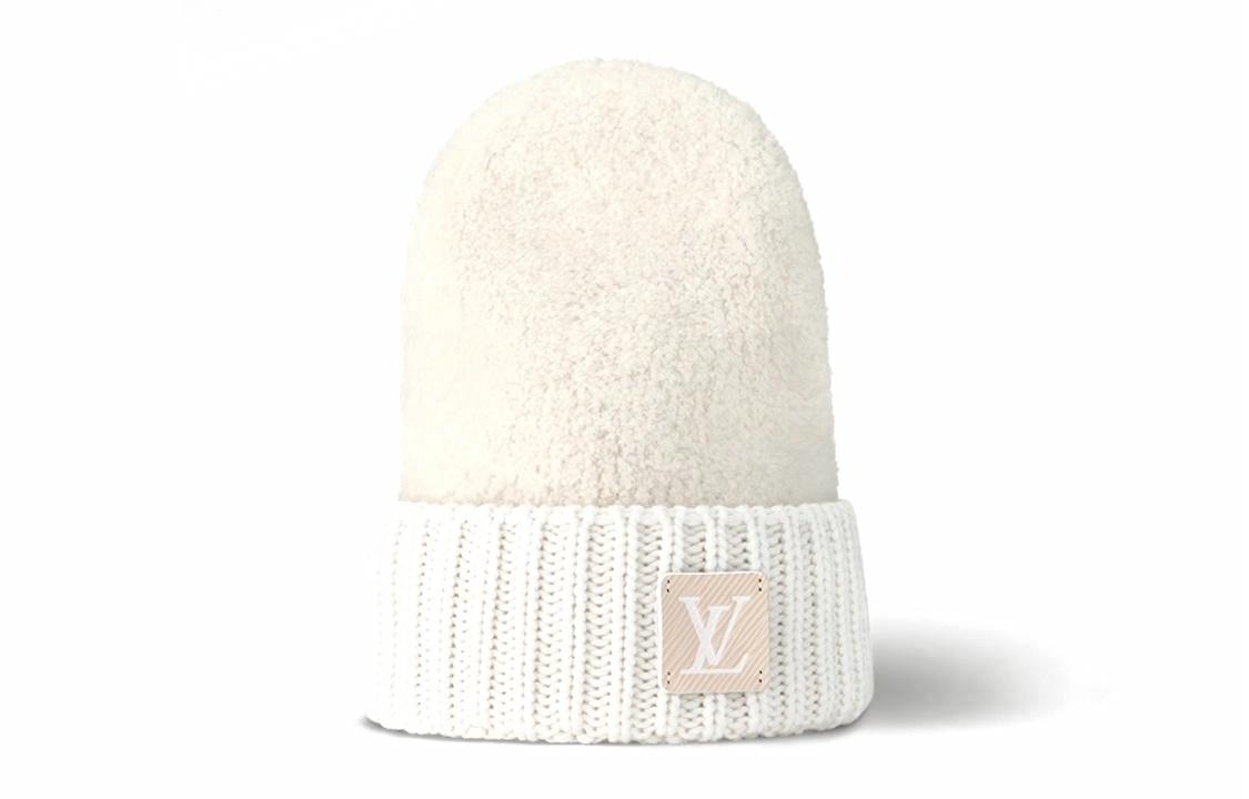 Louis Vuitton Ribbed Knit Wool Beanie White