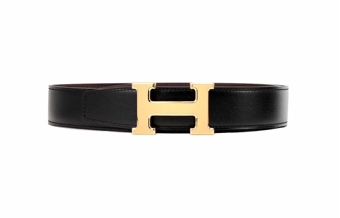 HERMES/爱马仕 Hermes H Belt Buckle Black Chocolate
