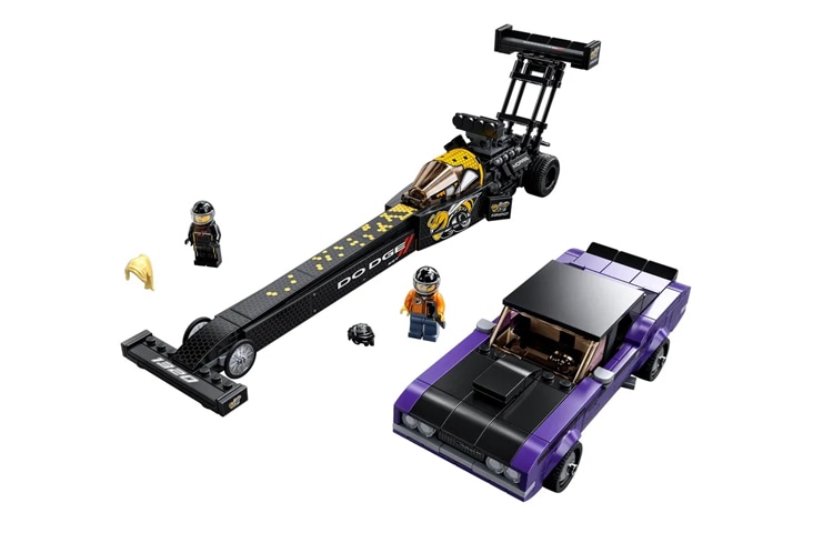 Lego Mopar SRT Top Fuel Dragster and 1970 Challenger T/A 76904