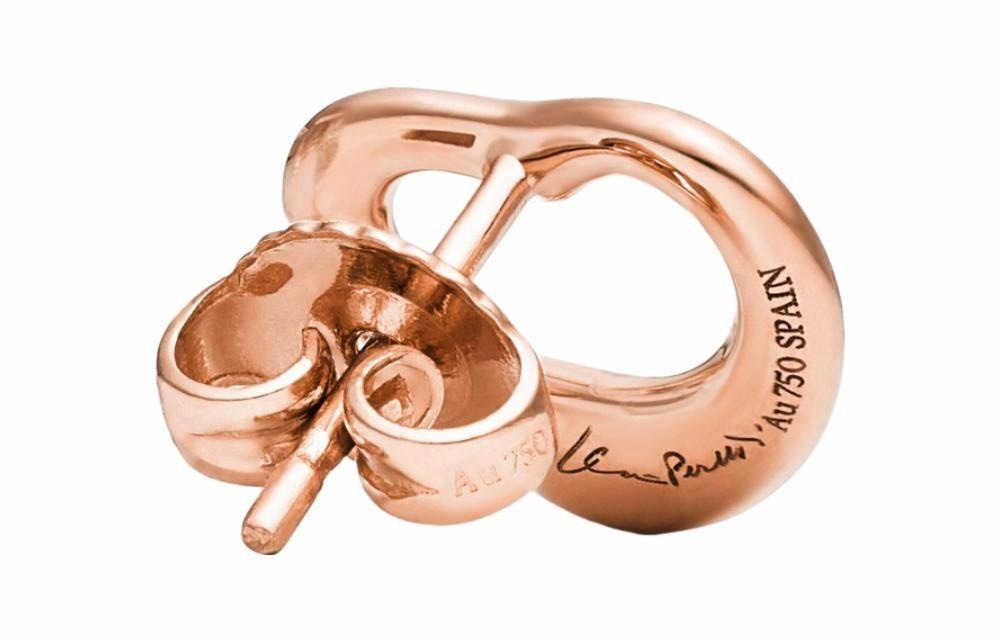 Tiffany & Co. Elsa Peretti Open Heart 18K Rose Gold Earrings — фото 1
