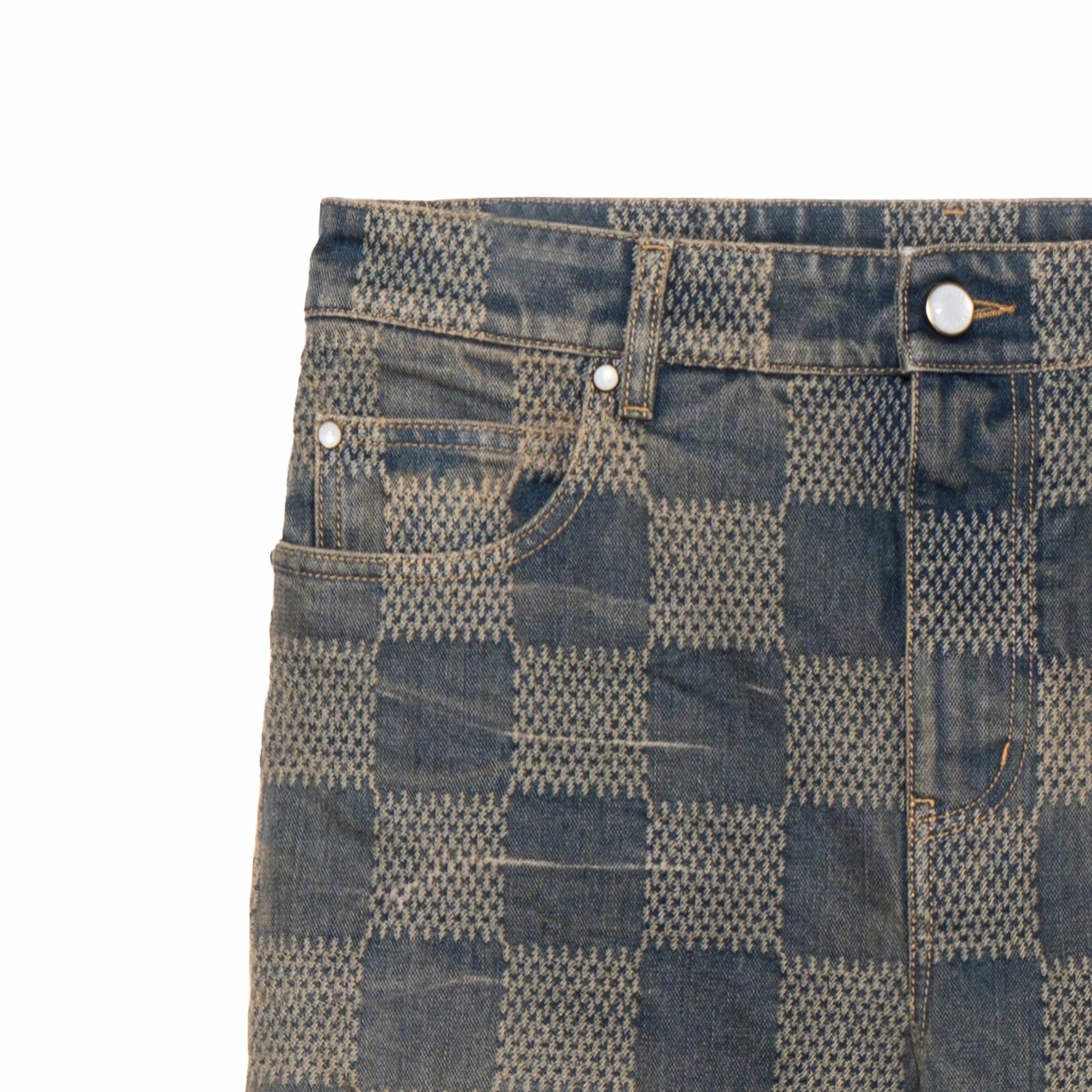 Louis Vuitton FW24 Logo Jacquard Straight Jeans — фото 8