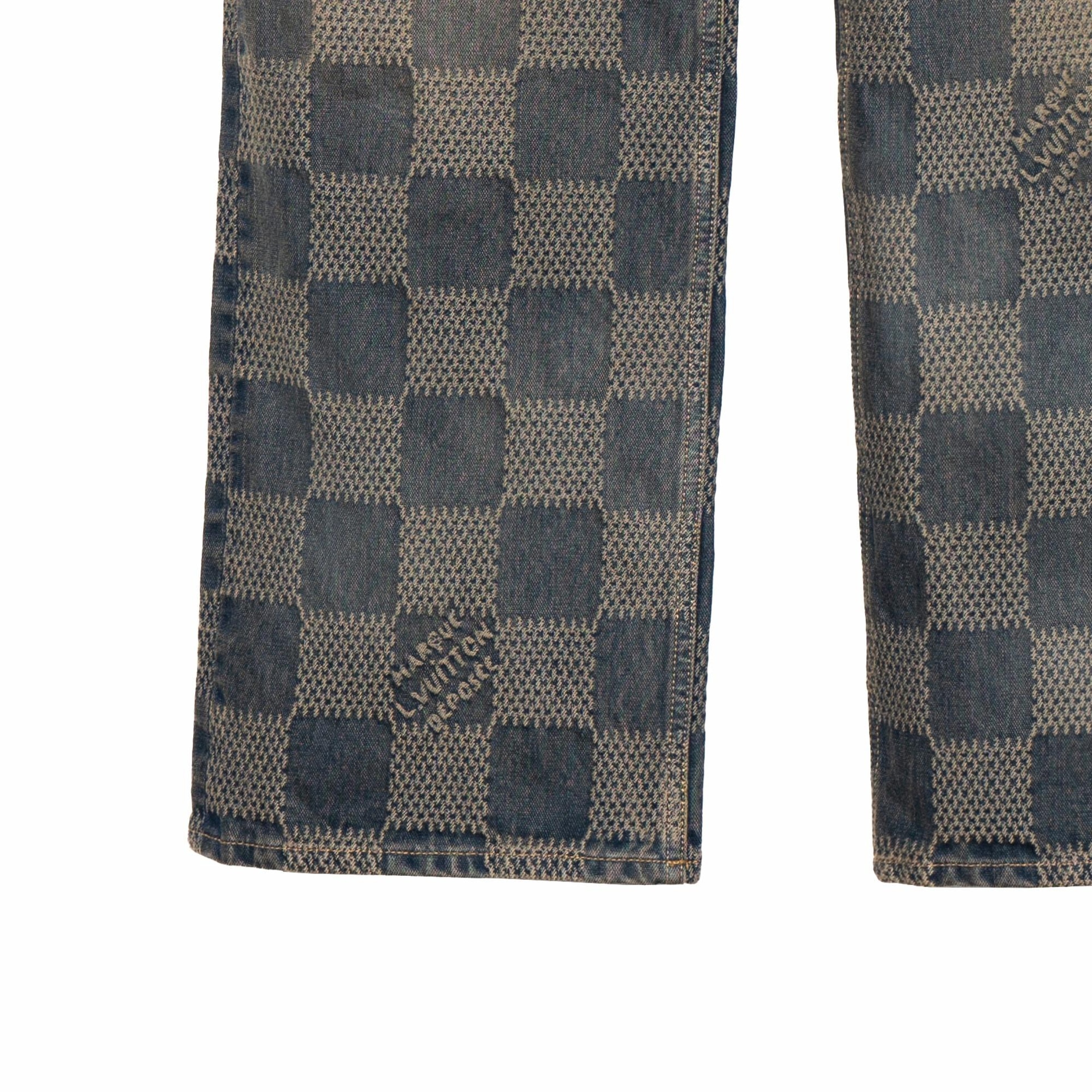 Louis Vuitton FW24 Logo Jacquard Straight Jeans — фото 9