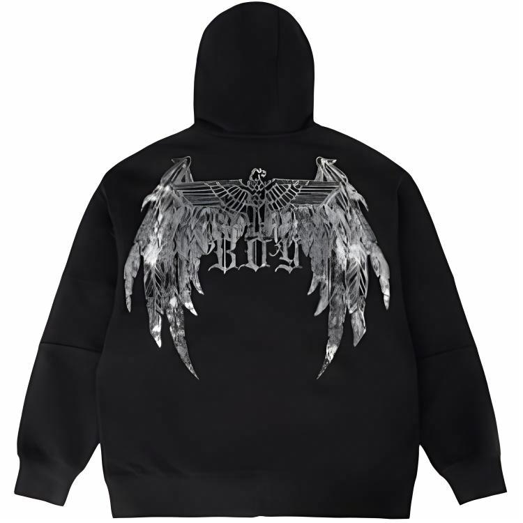 Boy London Oversized Hoodie Zip-Up Black — фото 1