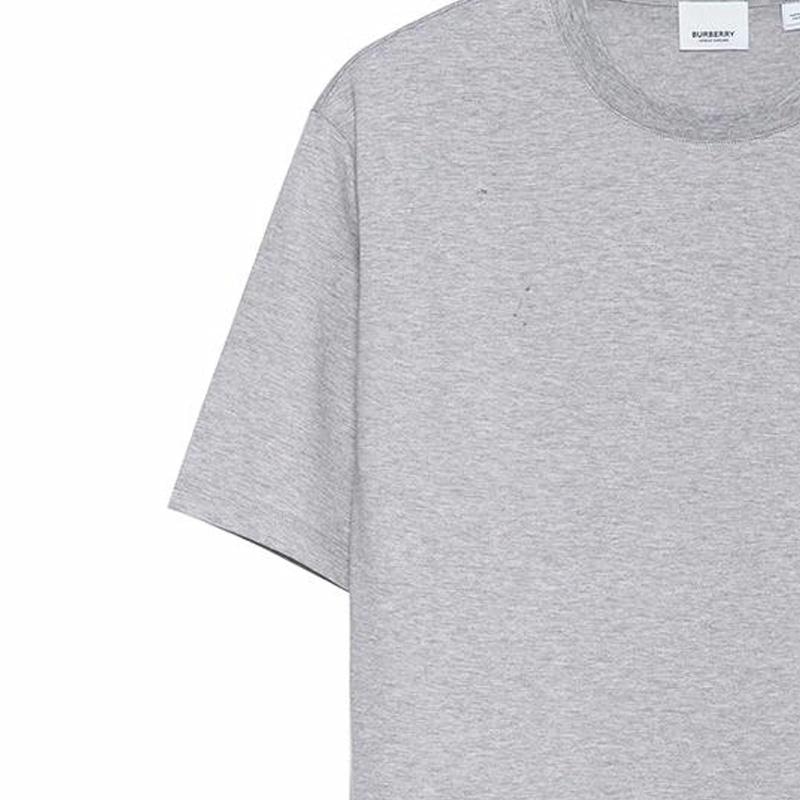Burberry Equestrian Knight Logo Cotton T-Shirt Grey — фото 8