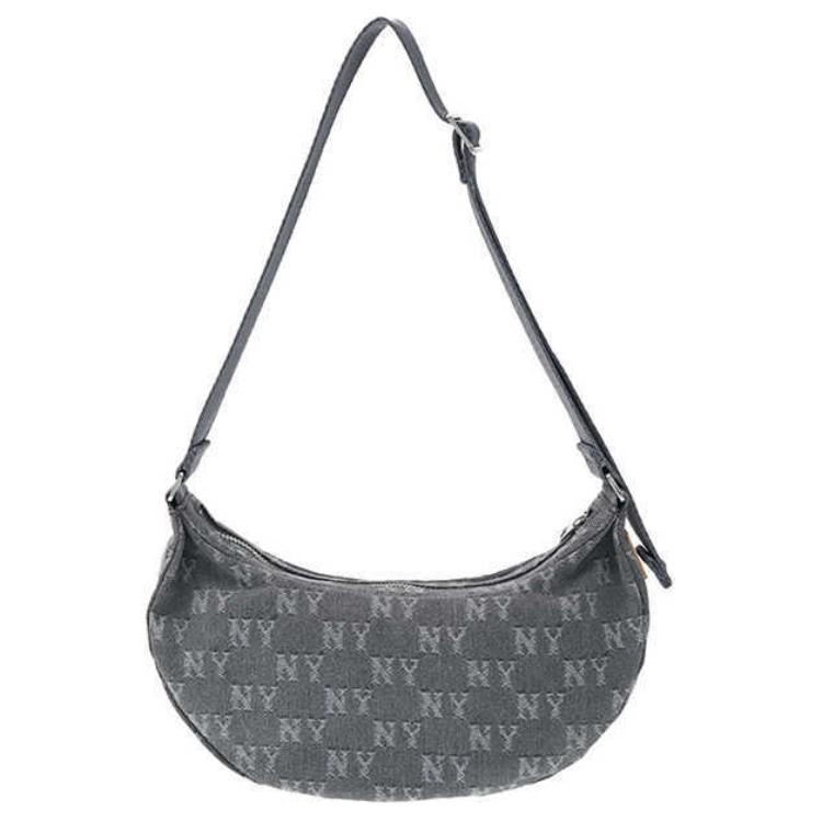 MLB Denim Shoulder Bag Grey