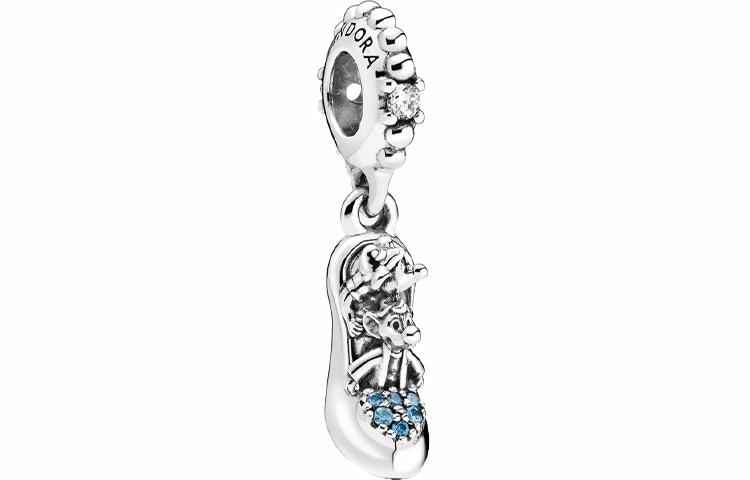 Pandora/潘多拉 Pandora Disney Cinderella Glass Slipper Mouse Charm Silver