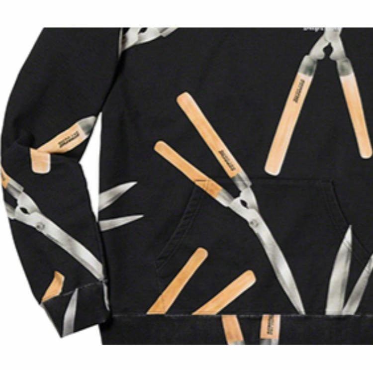 Supreme SS19 Shears Hooded Sweatshirt Black — фото 1