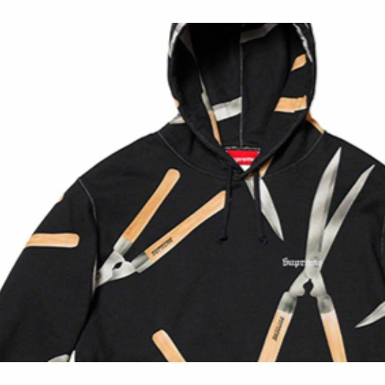 Supreme SS19 Shears Hooded Sweatshirt Black — фото 2