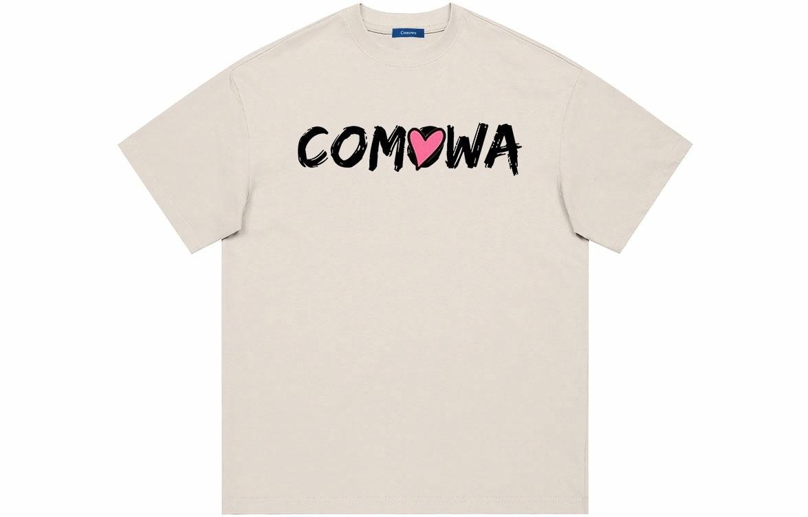 Comowa Loose Letter Print T-Shirt — фото 5