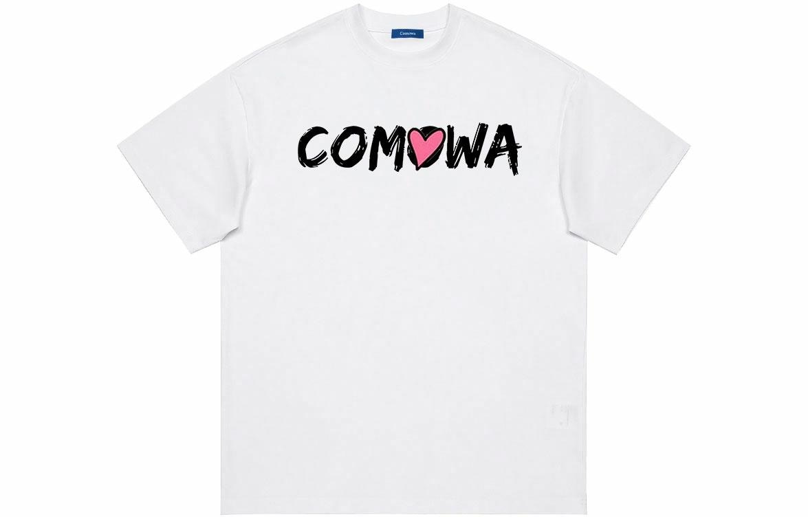 Comowa Loose Letter Print T-Shirt — фото 3