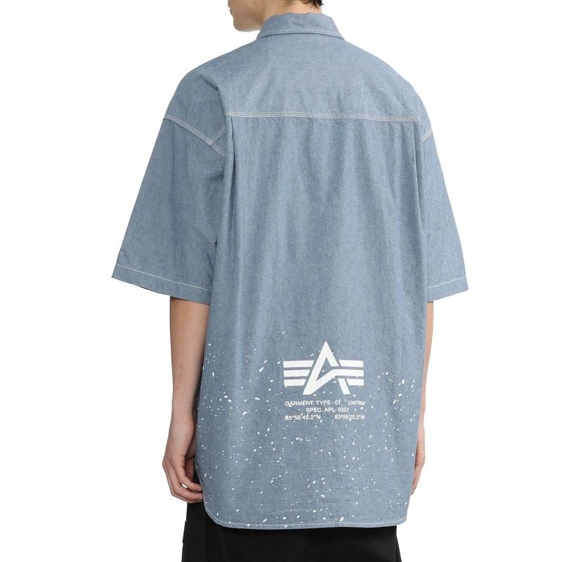 Alpha Industries SS24 Blue Shirt — фото 3