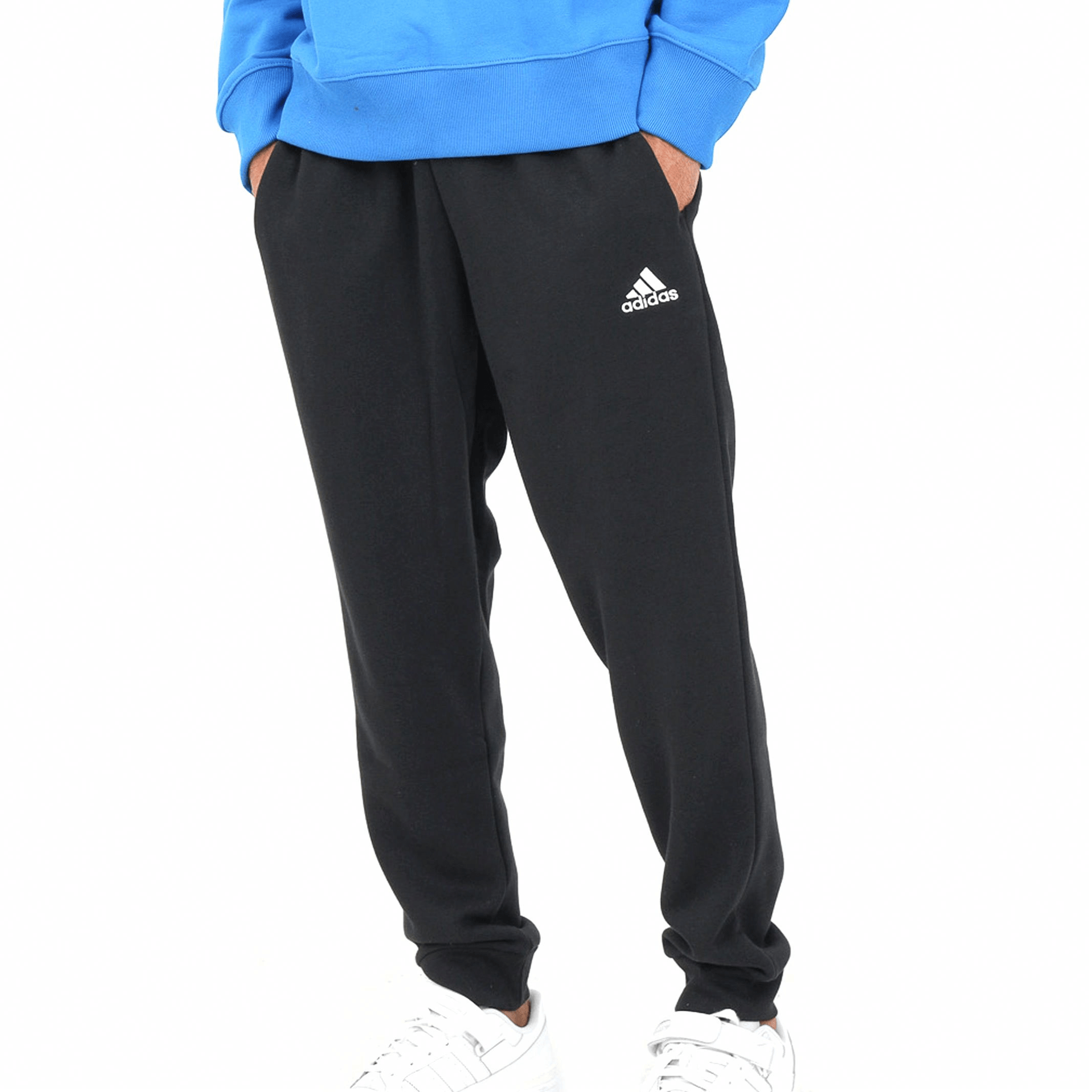 Adidas Essentials Fleece Tapered Cuffed Pants Logo — фото 5