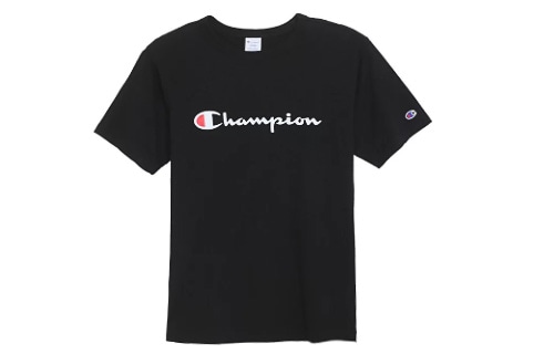 Champion Embroidered Sleeve Crew Tee Black