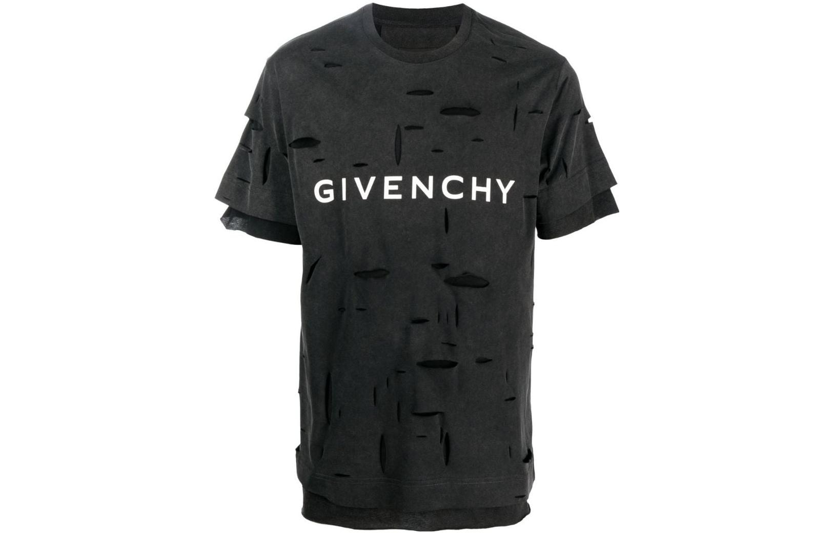 Givenchy/纪梵希 Givenchy SS23 Logo Print Crewneck T-Shirt Black